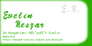 evelin meszar business card